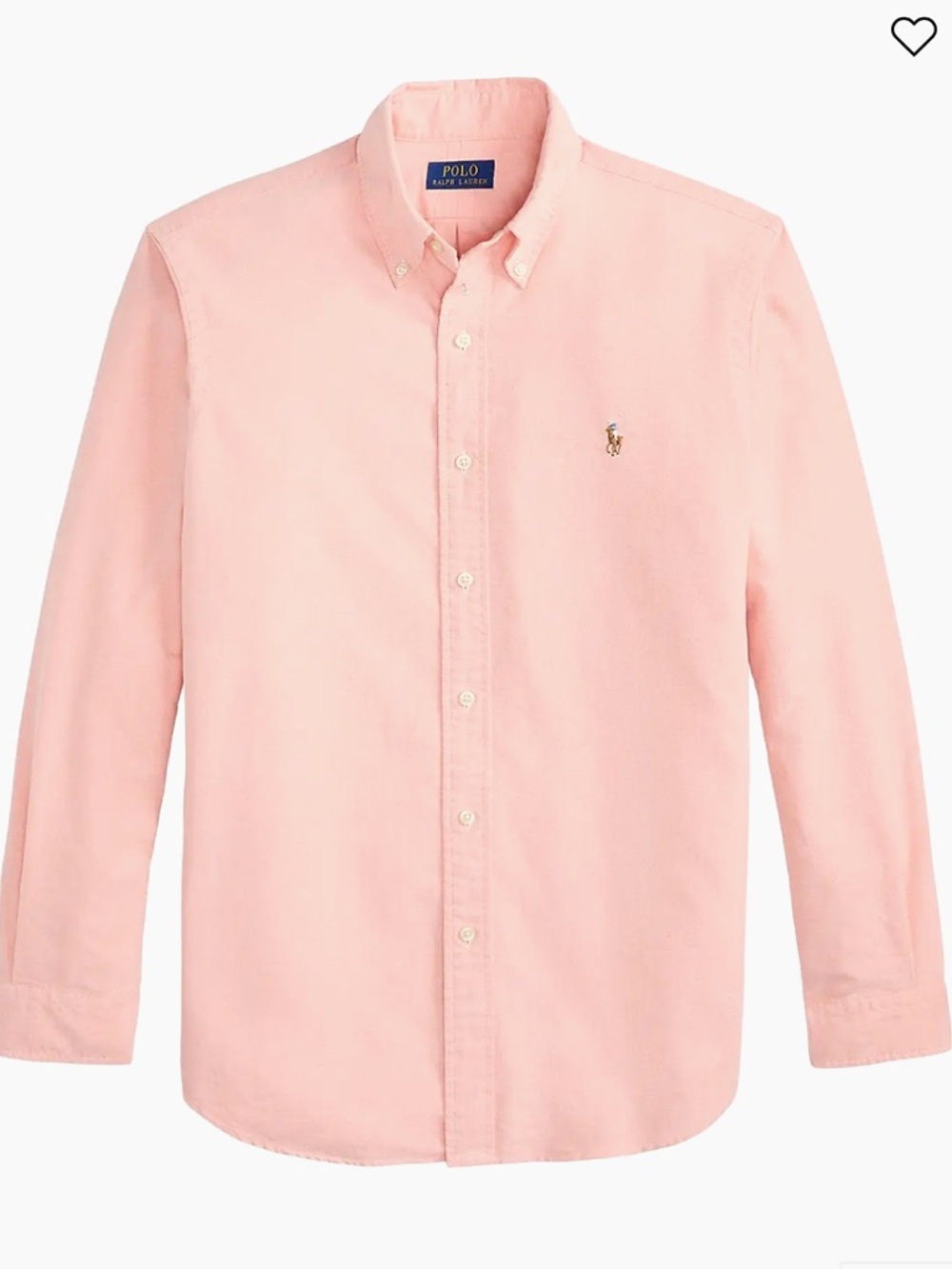 Ralph Lauren Polo Knit Oxford Shirt Mens Large Peach Orange Cotton Button Down